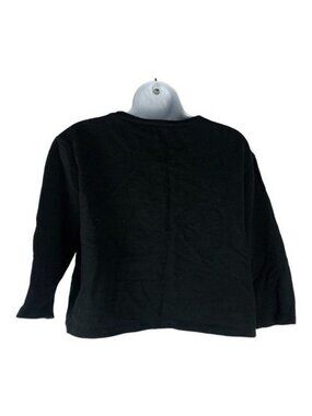 Zara W&B Womens Black Bejeweled Graphic Cotton Sweatshirt Size S Casual